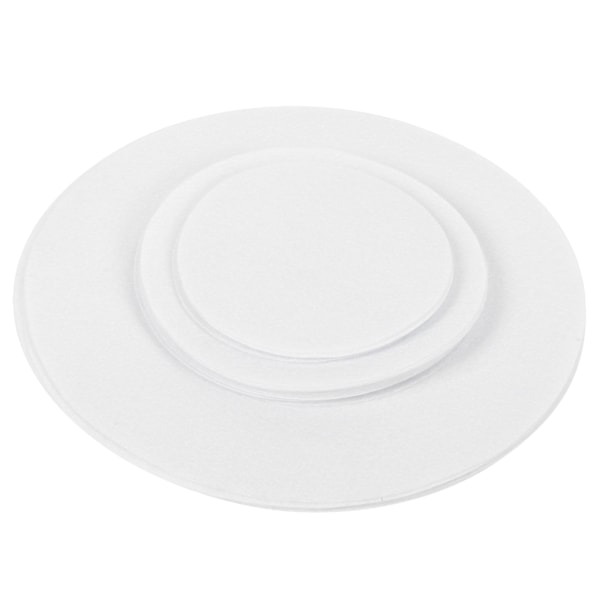 Filtbeskyttelse for tallerkener Anti-friksjons oppbevaringsseparator Isolasjonsmatte Matplate Porselensdeler (Hvit 24PCS)