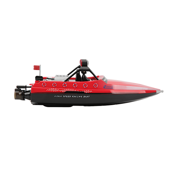 RC Racingbåt Byggd i Propeller Plast Elektroniska Komponenter med Ljus RC Jetbåt Leksaker för Över 14 Röd
