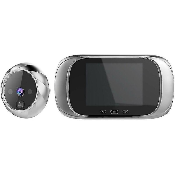 Digital LCD Dörrklocka Titthål Viewer Dörrövervakning (silver) (Batterier ingår ej)