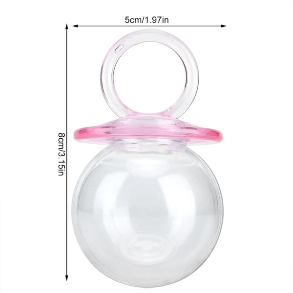 12 ST Nippel Form Godis lådor Bröllopsfavor Fest Plast Godis Presentförpackning Rosa