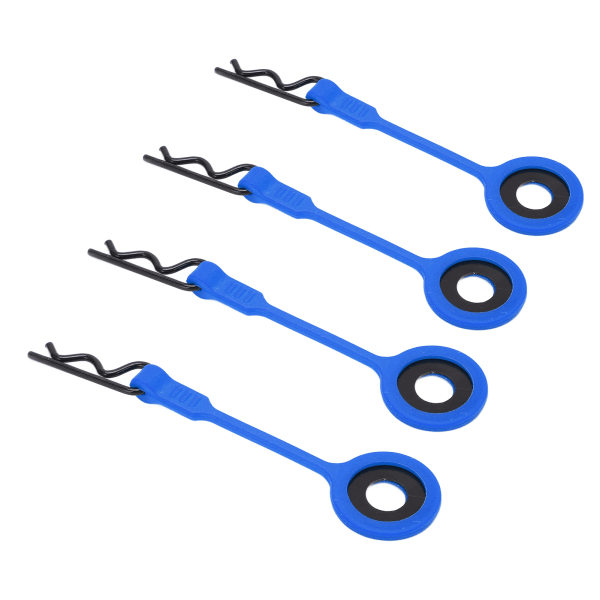 4ST RC karossklämmor Pins RC bilskal kaross fasta klämmor Hållare Silikon Metall Universal för 1/10 modell CarMörkblå
