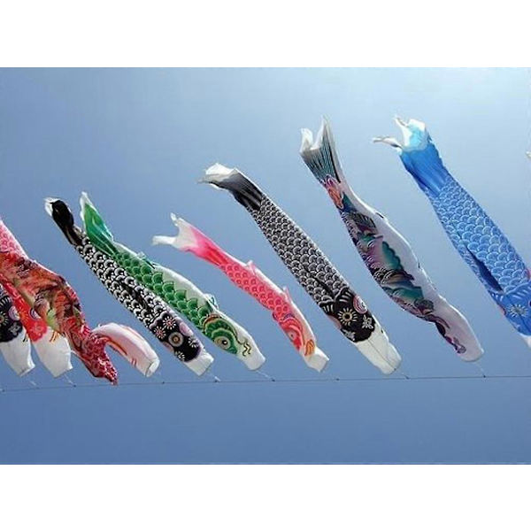 4 Stycken 150cm Japansk Vindsocka Karp Flagga Koi Nobori Segelfisk