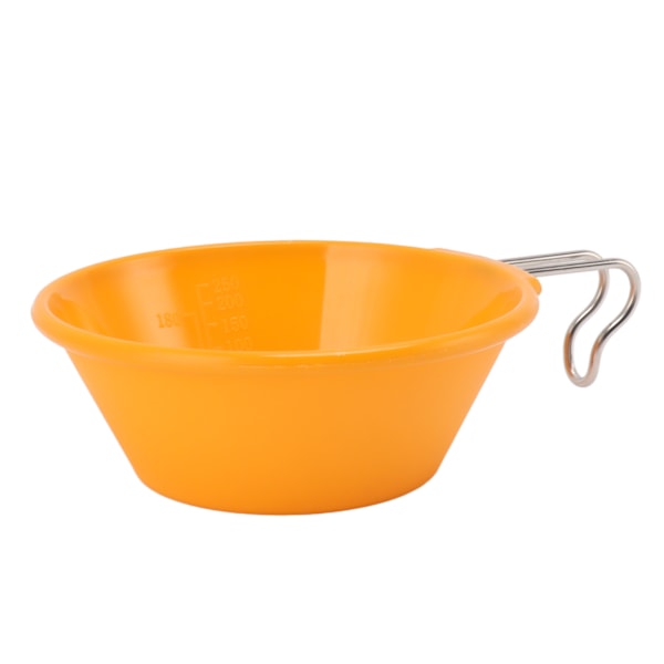 250 ml Ryggsäcksmugg Skål Bärbar Fallskydd Ryggsäcksskål för Camping Vandring Bordsartiklar Köksartiklar Orange