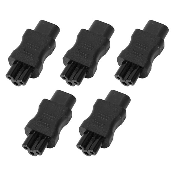 5 stk. IEC320 C8 til IEC320 C5 adapter computer strømomformer 10A 2,5A 250V 2500W til PDU PC