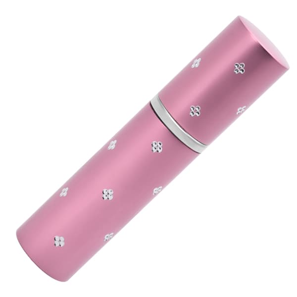 10 ml påfyllningsbar parfymflaska i aluminium, bärbar tom pump, lotion, parfymatomiserare, rosa