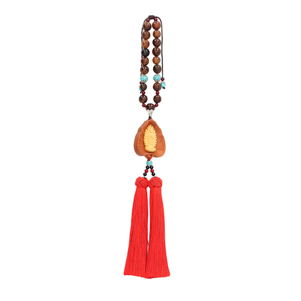 Buddha-bilhänge med dubbla tofsar i buxbom, lyckobringande, lockar till sig rikedom, renar sinnet, Guanyin-hänge, stående Avalokitesvara