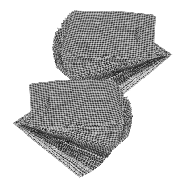 100 st presentpåsar Svart vitt rutnät LDPE-material Återanvändbart 10,6x7,9in Goodie-påsar för butiker Återförsäljare Mässor Hem