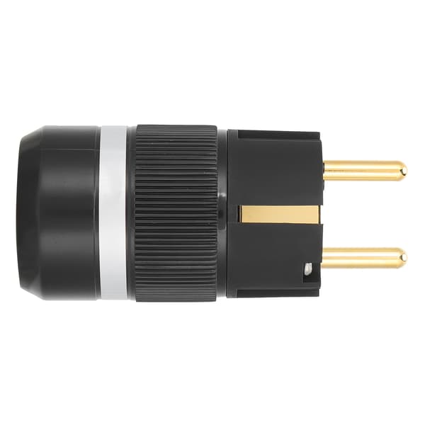 Monosaudio Ren Koppar 24K Guldpläterad Strömkontakt för Ljudströmkabel 100-250V (E100G (Hankontakt))