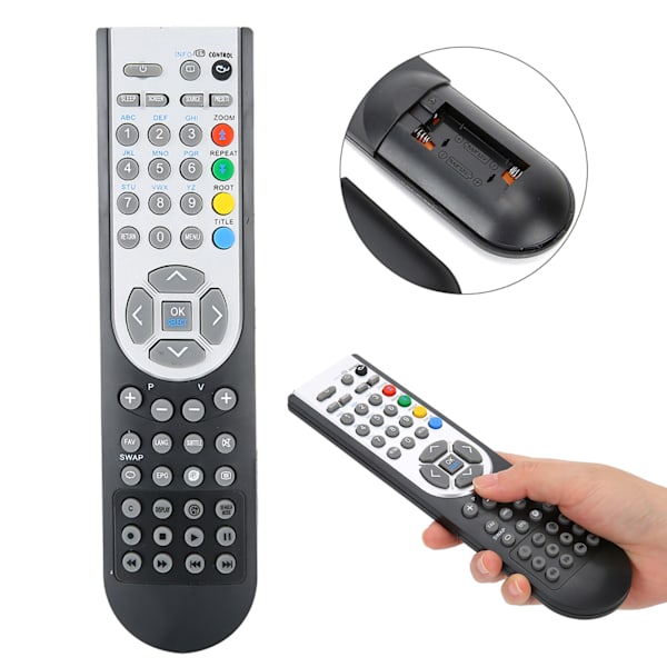 RC1900 HD Smart TV-fjernkontroll svart erstatning for OKI 16/19/22/24/26/32-tommers TV
