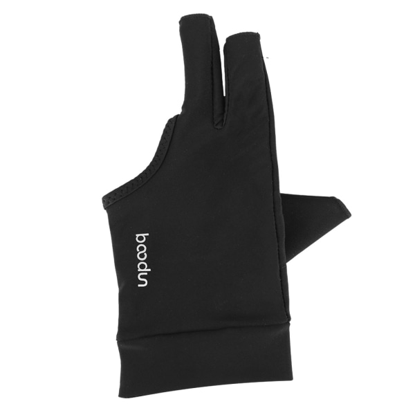 Boodun Unisex Adults 3-sormen snooker Pool Cue Glove Biljardi Shooters Glove (musta, L)