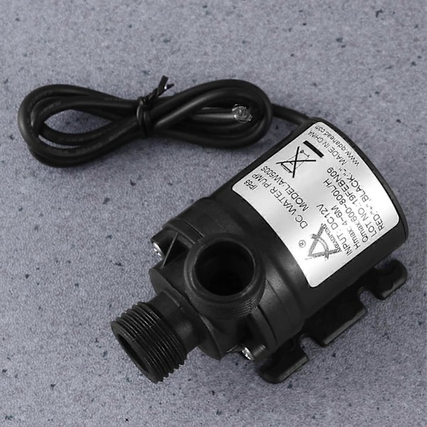 12V 800L/H 5M dränkbar pump för fontän, swimmingpool, solcirkulationssystem