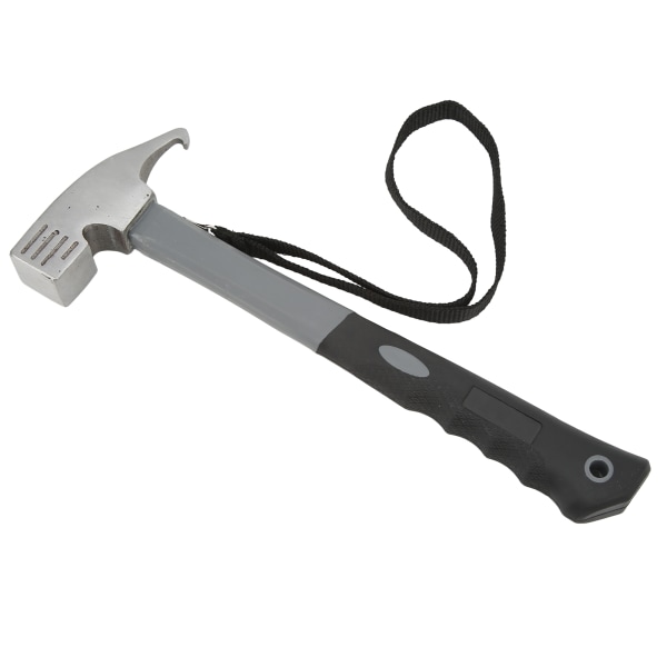 Camping Hammer Heavy Duty Bärbar Multifunktion Camping Tält Hammare med Dragare Anslutningskabel för Utomhus Svart