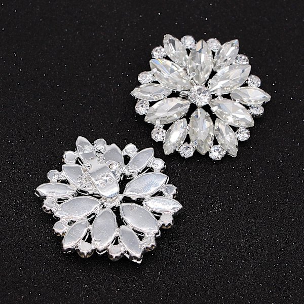 2 Farver Rhinestone Sko-Clips, Elegante Farver Alloy Blomst Krystal Sko Spænde Clips til Sko Dekoration Spænde Bryllup Tilbehør