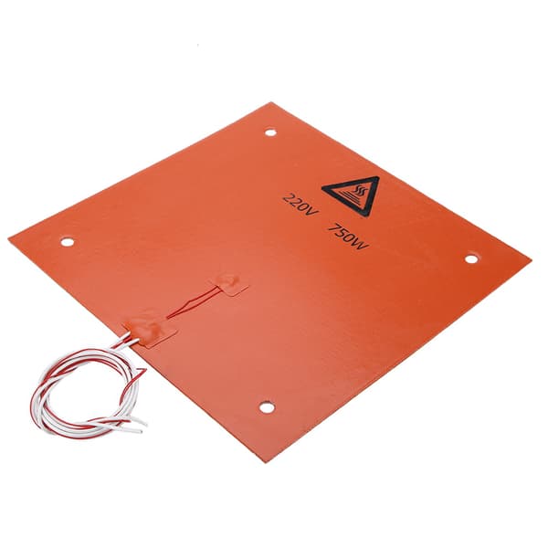 3D-printertilbehør Silikone Varm Opvarmet Seng Varmeplade 220v 750w 310*310mm Punch
