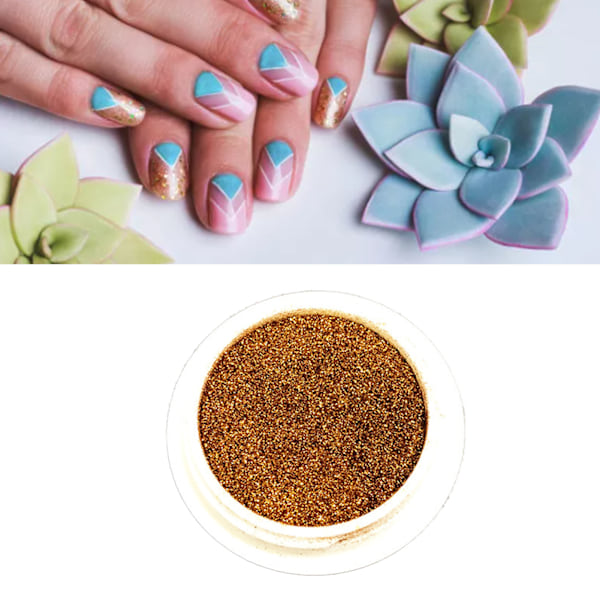 Spegelspegelseffekt nagelpulver Galvanisering metalliskt spegelpigmentpulver för nagelkonstdekoration MJ 02