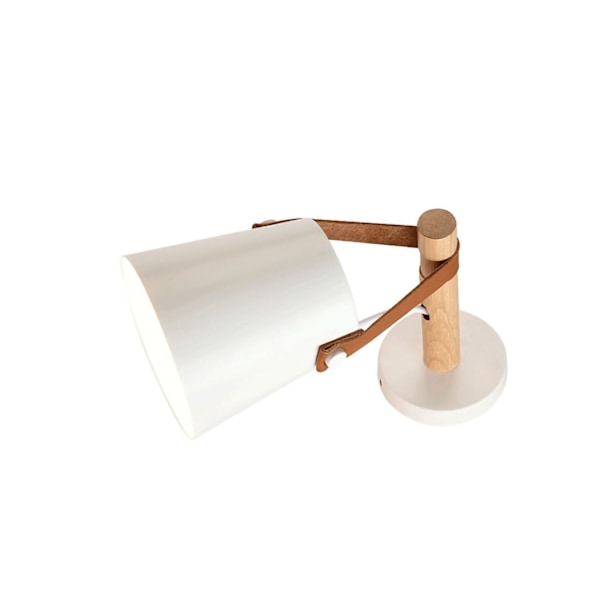 Vägglampa Trä Modern Enkel Stil Nattlampa Heminredning för Korridor Sängbord Vit