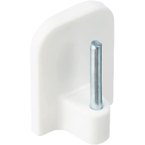 Gardinstångs självhäftande fäste set - 4 st, självhäftande, 11 mm, vit