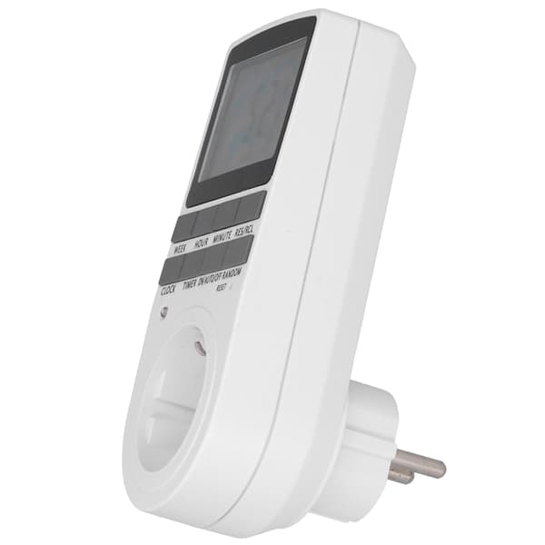 Digital Programmerbar Stikkontakt Timer Smart Tidsbryter Stikkontakt Tilbehør for Lampe Vifte