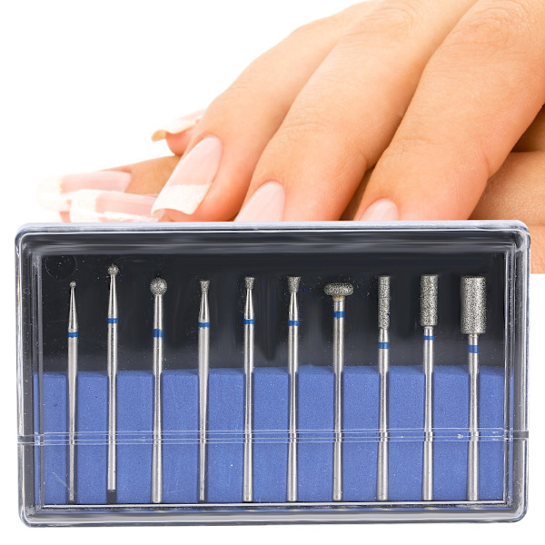 10 st Tungstenstål Nagelslipning Polering Huvud Gravyr Skärverktyg Tillbehör #02