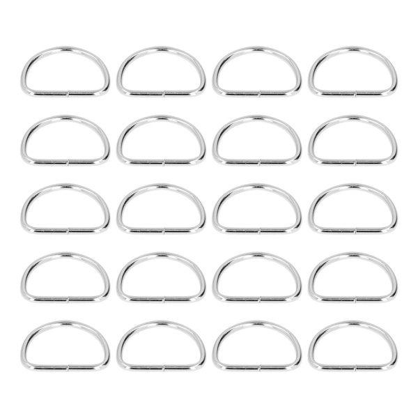 20 st D-ringar Lätt montering Galvaniserad yta Robust Hållbar Färgbeständig Metall D-ringar 5x40x30mm