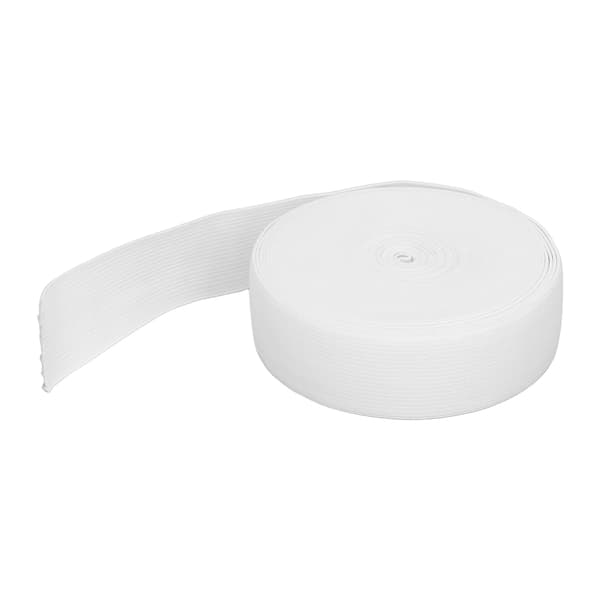 Hvidt tykt elastikbånd 10 yards 3,5 cm tykt elastikbånd fladt elastik genanvendeligt linning elastik til DIY tøj paryk