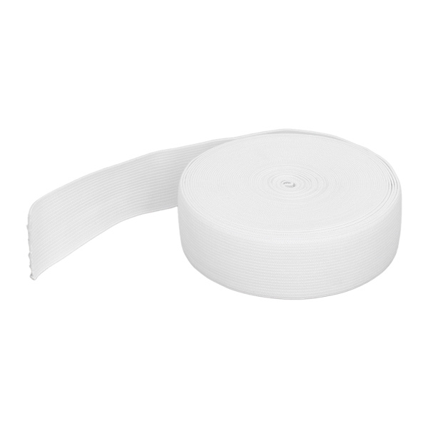 Vit Tjockt elastiskt band 10 Yards 3,5 cm Tjockare elastiskt band Platt elastiskt Återanvändbart midjeband Elastiskt för gör-det-själv-kläder Peruk