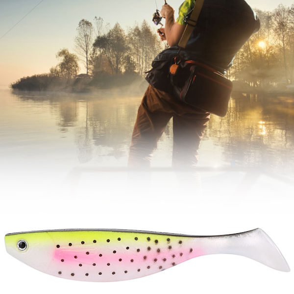 2 st/förpackning Nya levande konstgjorda mjuka beten Falskt fiskebete Tillbehör (Rosa gul)