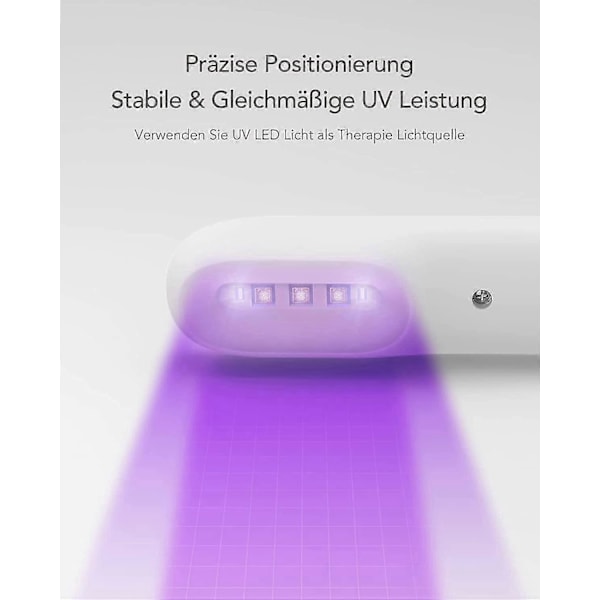 2025 Ny LED Steriliseringslampa Mini 311nm Handhållen Ljusterapilampa Portabel Smalbandig UV-ljusterapilampa Med Timer Skyddsglasögon