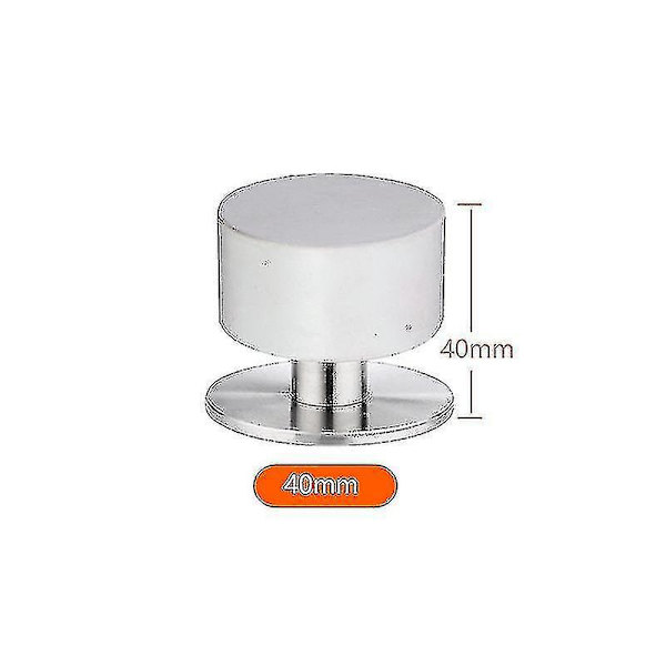 Ruostumattomasta teräksestä valmistettu itseliimautuva ovisuojus (2 kpl) 40 mm
