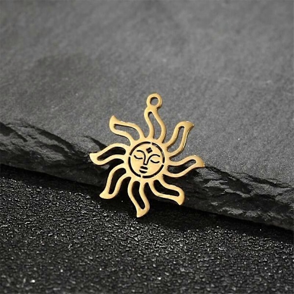 5kpl Vintage Metallitarvikkeet Kuu Aurinko Rannekoru Korvakorut Kaulakoru DIY-korut Korujen valmistukseen ja askarteluun550 Musta