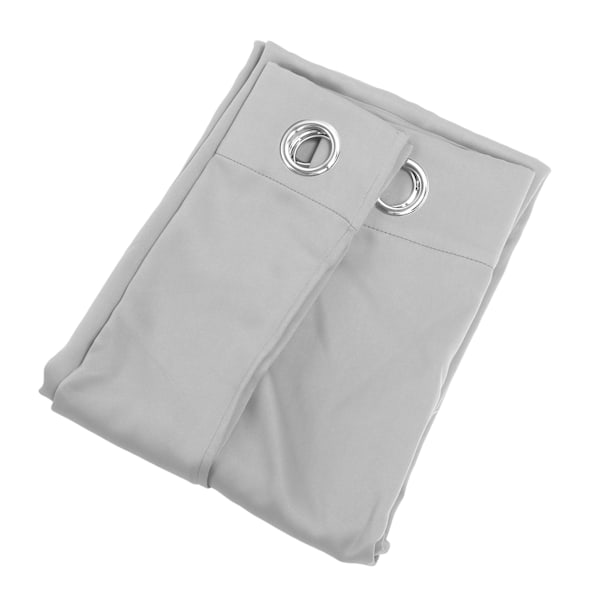 Grommet Mørklægningsgardiner Punch Free Termisk Isolerede Rum Mørklægning Gardiner til Soveværelse Stue Lysegrå 132x213cm / 52.0x83.9in