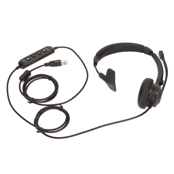 Call Center Headset ENC Active Noise Cancellation Single Ear Customer Service Headset med mikrofon för kontor