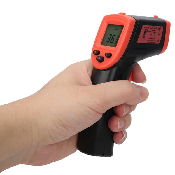 HW600 Berøringsfrit Termometer LCD Infrarødt Digitalt Temperaturmålings Termometer (Rød)