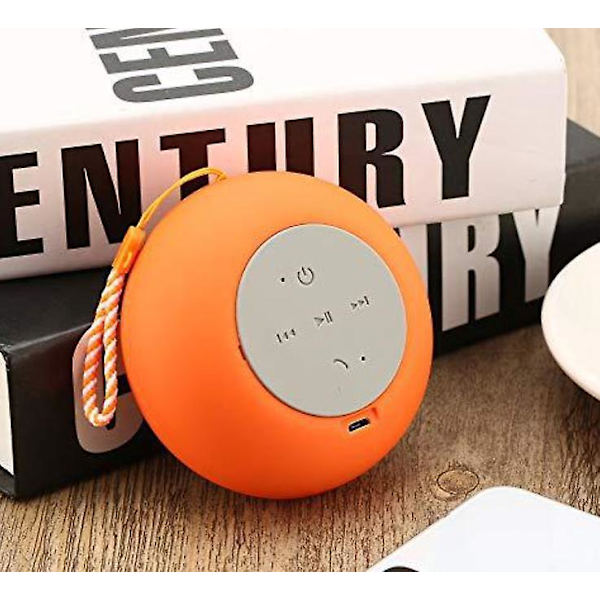 Trådlös Bluetooth -högtalare med mikrofon, stereoljud, IP67 Dammtät, Aux, trådlös stereohögtalare för hem, utomhus, resor – orange