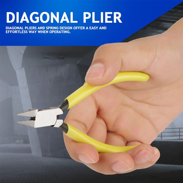 1 stk. 4\" Diagonal sidekutter kobbertrådkutter tang nipper reparasjonsverktøy - gul