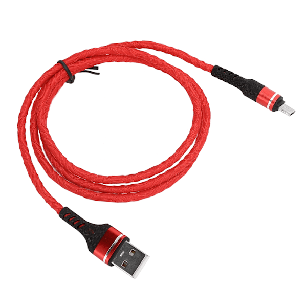 1M 3A Hurtiglading Kabel Flettet USB Lader Laderkabel Data Synkronisering Laderledning Micro USB
