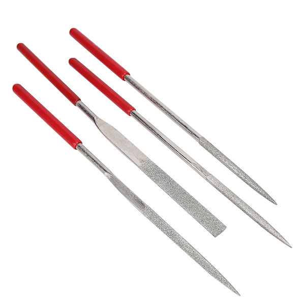 4st Multi fil Smycken Polering Bearbetning Träsnideri Metall Handfil Set