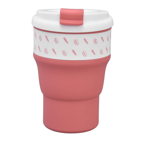 Silikon sammenleggbar Traval Cup sammenleggbar kaffekrus Bærbar gjenbrukbar kaffekopp med lokk 550 ml