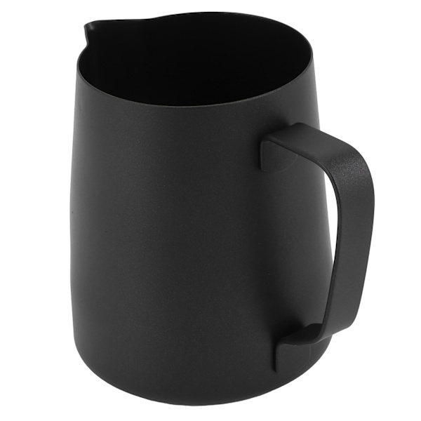 Mjölkskummande kanna japansk stil 304 rostfritt stål kaffekoppsmugg för hemmabar (600 ml noir)