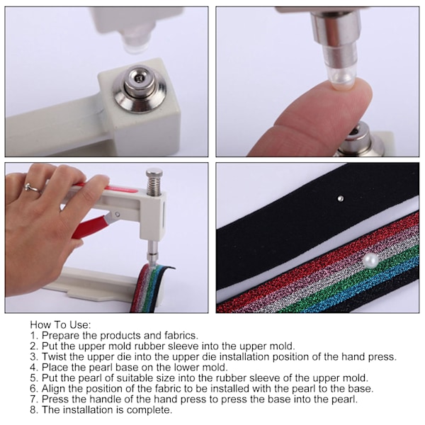 DIY Pearl Setting Machine Kit - Handgjorda pärlor Nitknapp Hantverksdekorationstillbehör