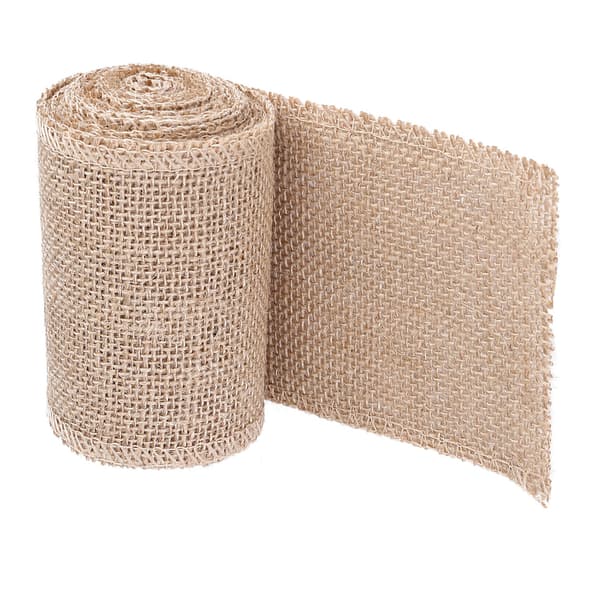 Jute Hessian-stoffrull for dekorative formål til julepynt (bredde: 10 cm)