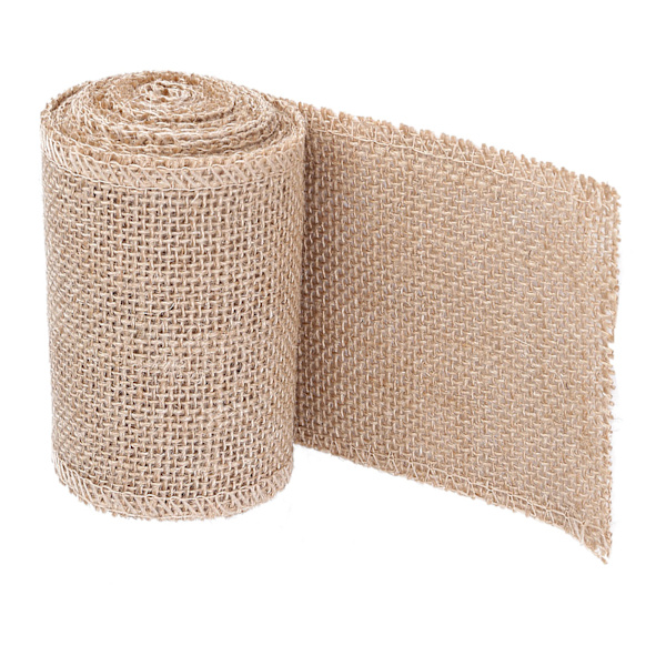 Jute Hessian tyg för att göra julfestdekorationer (bredd: 10 cm)