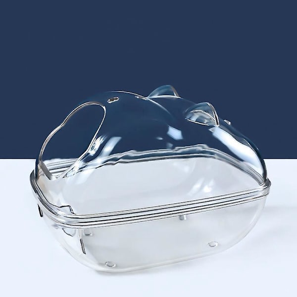 Stor Transparent Hamster Sandsbadbehållare med Skovleset för Små Dvärgdjur