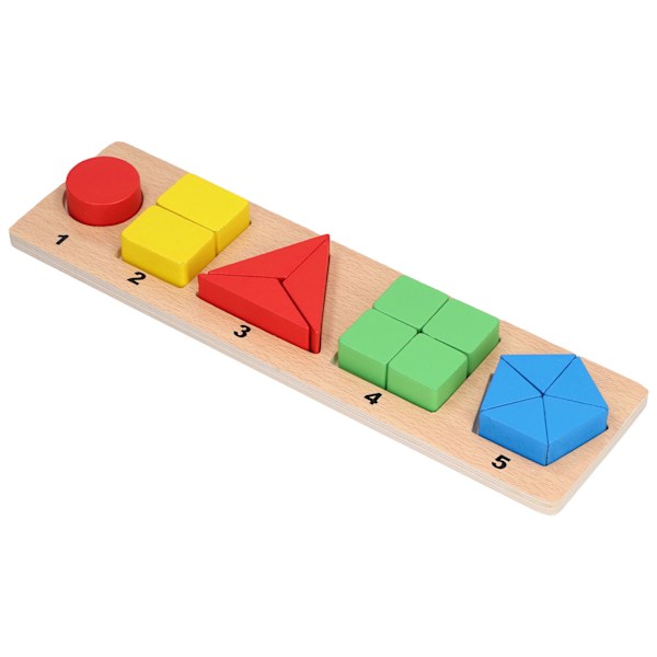 Trä Geometrisk Pussel Formigenkänning Leksak Montessori Matchningsspel Pedagogisk Barnleksak Geometrisk Formigenkänning Bräda Typ C