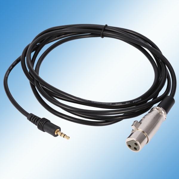 10FT 3-stifts XLR-kontakt hona till 1/8" 3,5 mm hane stereojack Mikrofonljudkabelkabel