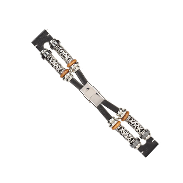Retro Personlighet Smart Watch Band Läder DIY Armbandsur Remmar Ersättning med Skruvmejsel för Amazfit GTS 3Svart