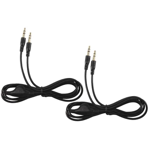 2st 3,5 mm M/M Stereo Hörlurar Ljudförlängningskabel med Volymkontroll Svart