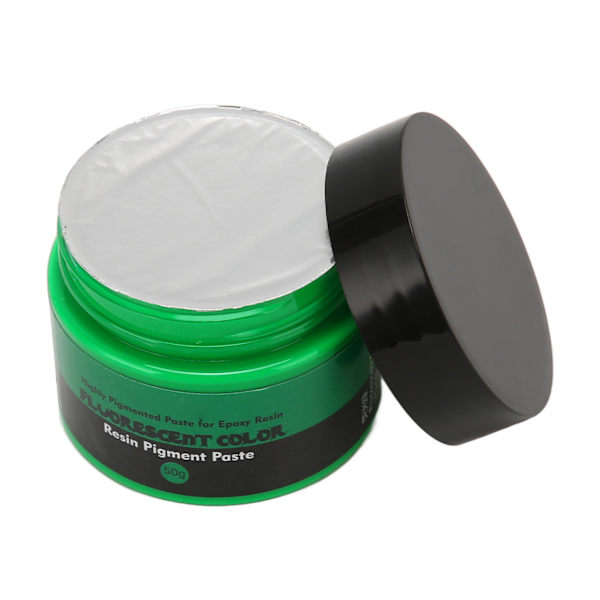 Epoxy Resin Pigment 50g Fluorescerende Farve Høj Mætning Nem Betjening Flydende Resin Farvestof til Kunsthåndværk DIY Fremstilling Fluorescerende Grøn