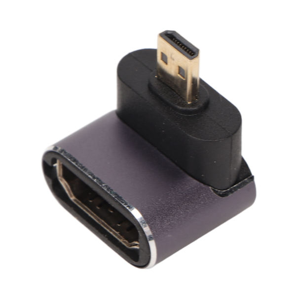 270 graders HD-hona till Micro HD-adapter med LED-ljusstöd 8K-upplösning 48 Gbps Plug and Play HD till Micro HD-omvandlare
