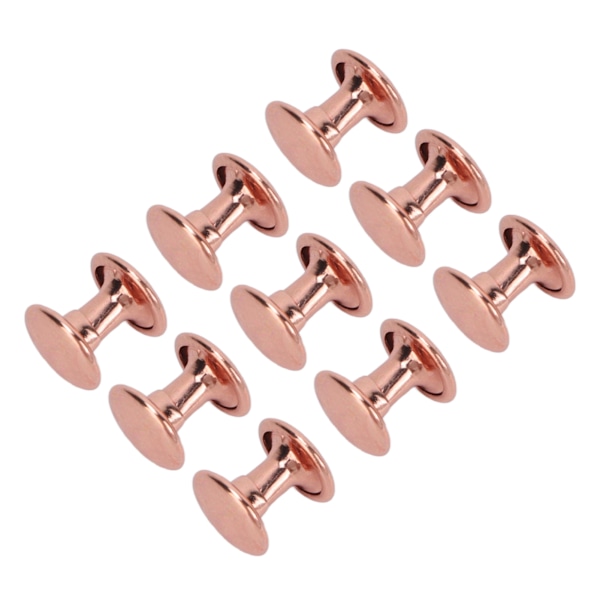 300 set lädernitar 6x8 mm 7x8 mm 8x8 mm roséguld Stark metall dubbla cap för hattbältesskor